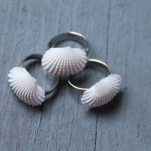 handcrafted shell rings